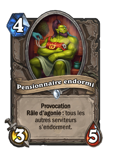 Pensionnaire endormi