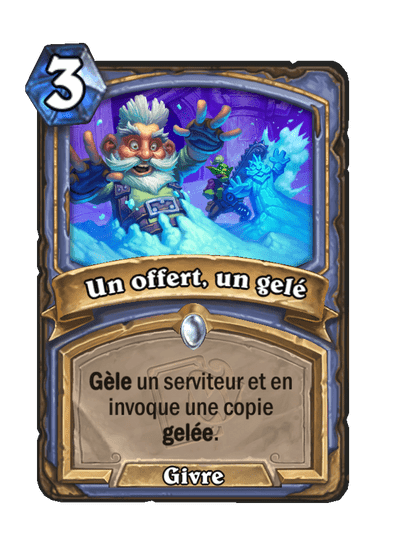 Un offert, un gelé