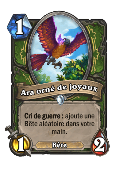 Ara orné de joyaux