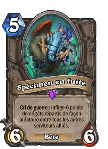 Spécimen en fuite