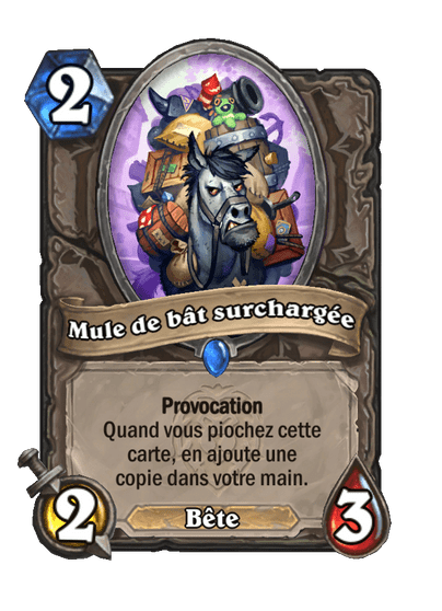 Mule de bât surchargée