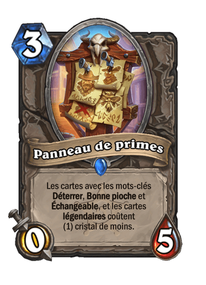 Panneau de primes